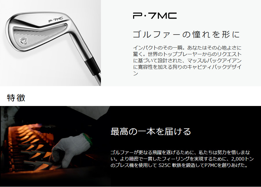 日本仕様 テーラーメイド セレクトストア限定 2020年 P7MC #5-PW 6本 アイアンセット Dynamic Gold EX TOUR  ISSUE スチール P・7MC-GolfProtection