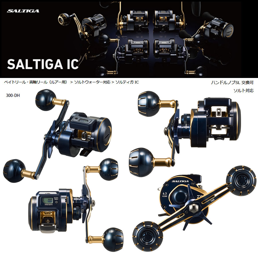 ダイワ 21 ソルティガIC 300-DH 釣り具 SALTIGA IC ベイトリール 右