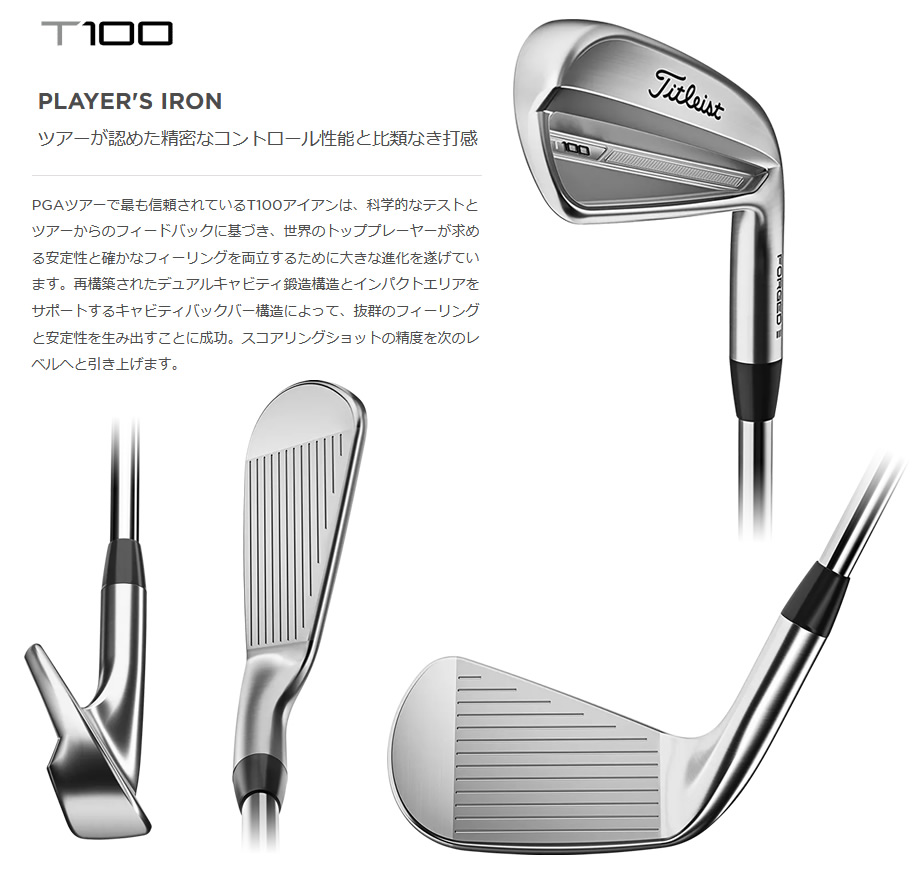 日本仕様 タイトリスト 2023年 T100 #5-PW 6本 アイアンセット Dynamic