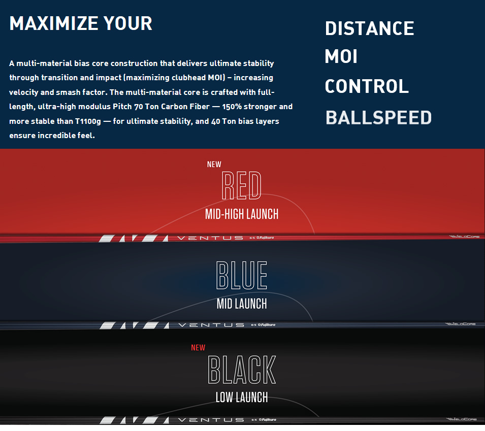 US仕様 フジクラシャフト VENTUS Blue ベンタス ブルー VeloCore ドライバー用 46インチ カーボン  シャフト単品-GolfProtection