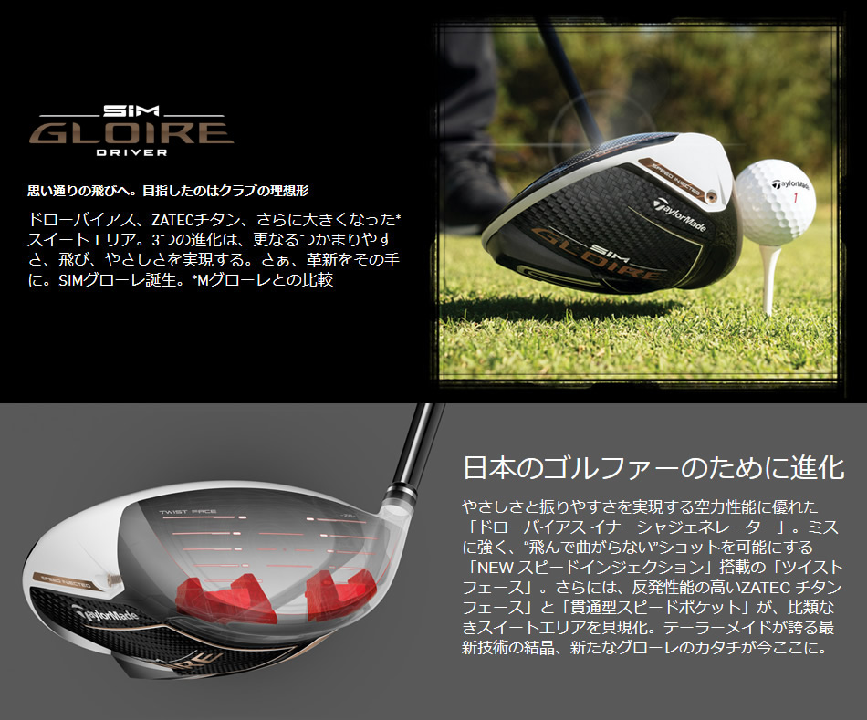 日本仕様 テーラーメイド SIM GLOIRE シム グローレ ドライバー 純正カーボン Air Speeder TM | ゴルフクラブの激安販売  GolfProtection