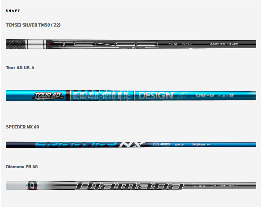 ディアマナ tm 50 SR テーラーメイド純正シャフト