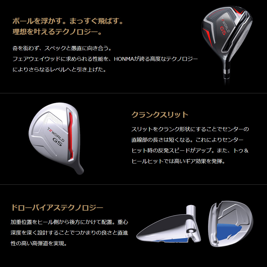 日本仕様 ホンマ ツアーワールド GS フェアウェイウッド 純正カーボン
