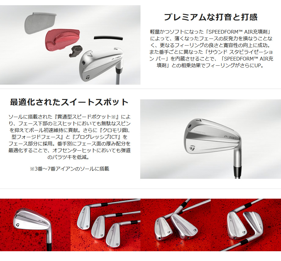 TaylorMade テーラーメイド NEW P790（'23） 軟鉄アイアン 5本