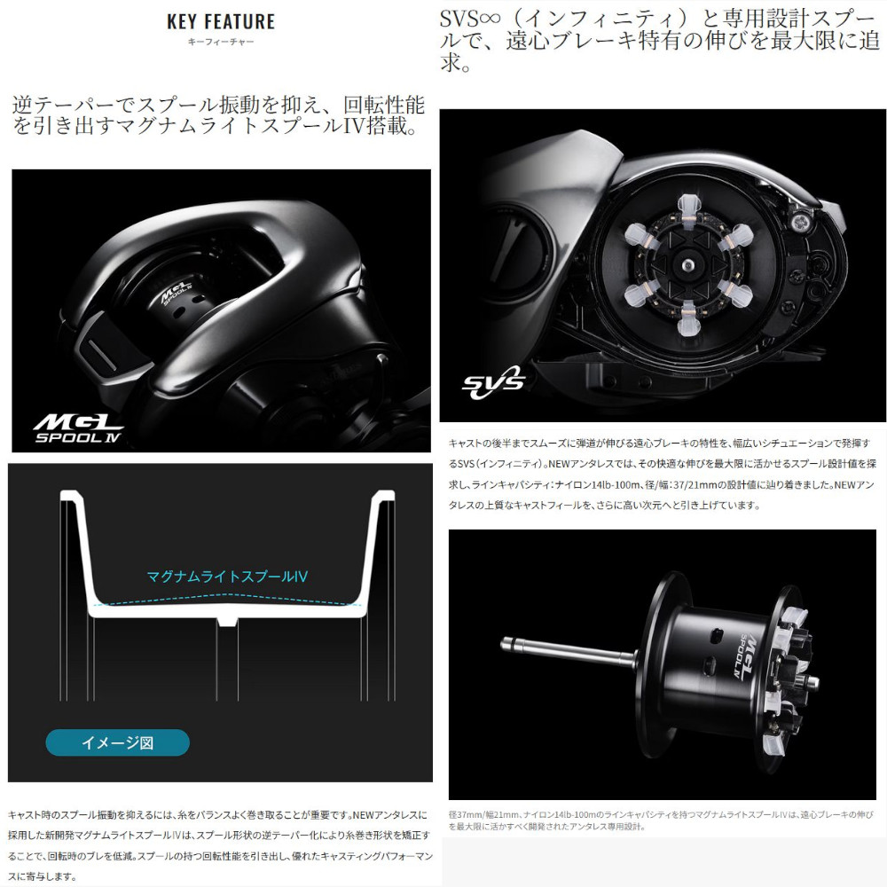 シマノ 25アンタレス 100HG 釣り具 両軸ベイトリール ANTARES100HG 右