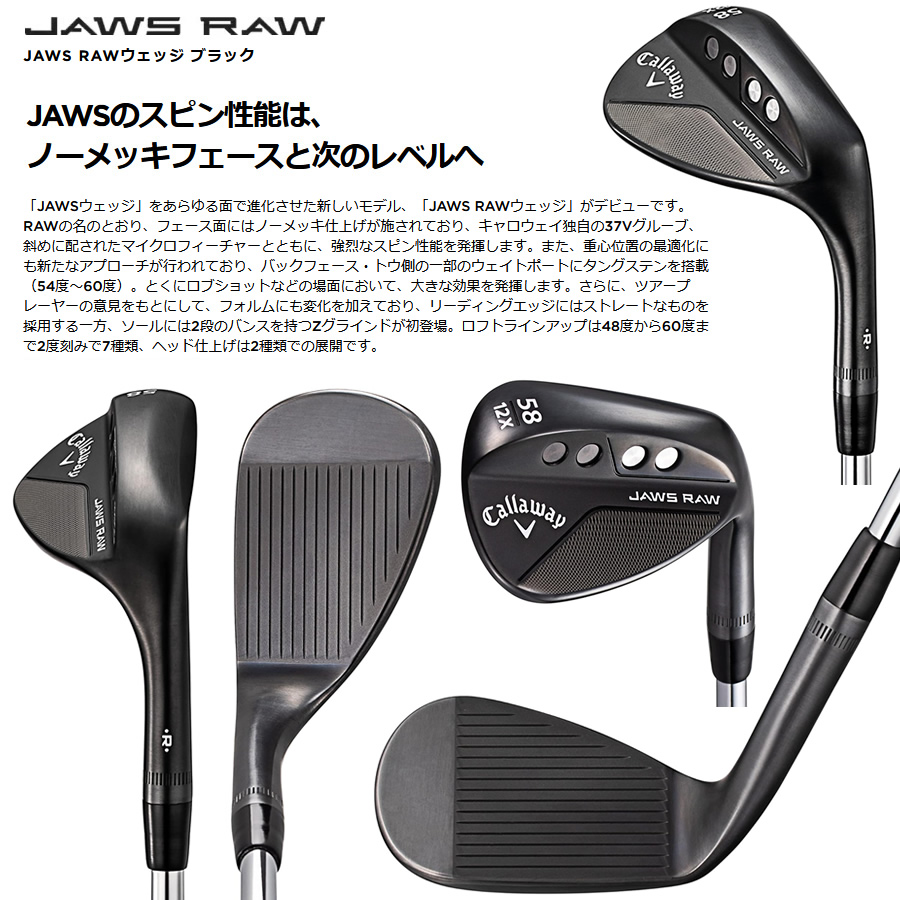 日本仕様 キャロウェイ JAWS RAW ブラック ウェッジ Dynamic Gold HT 