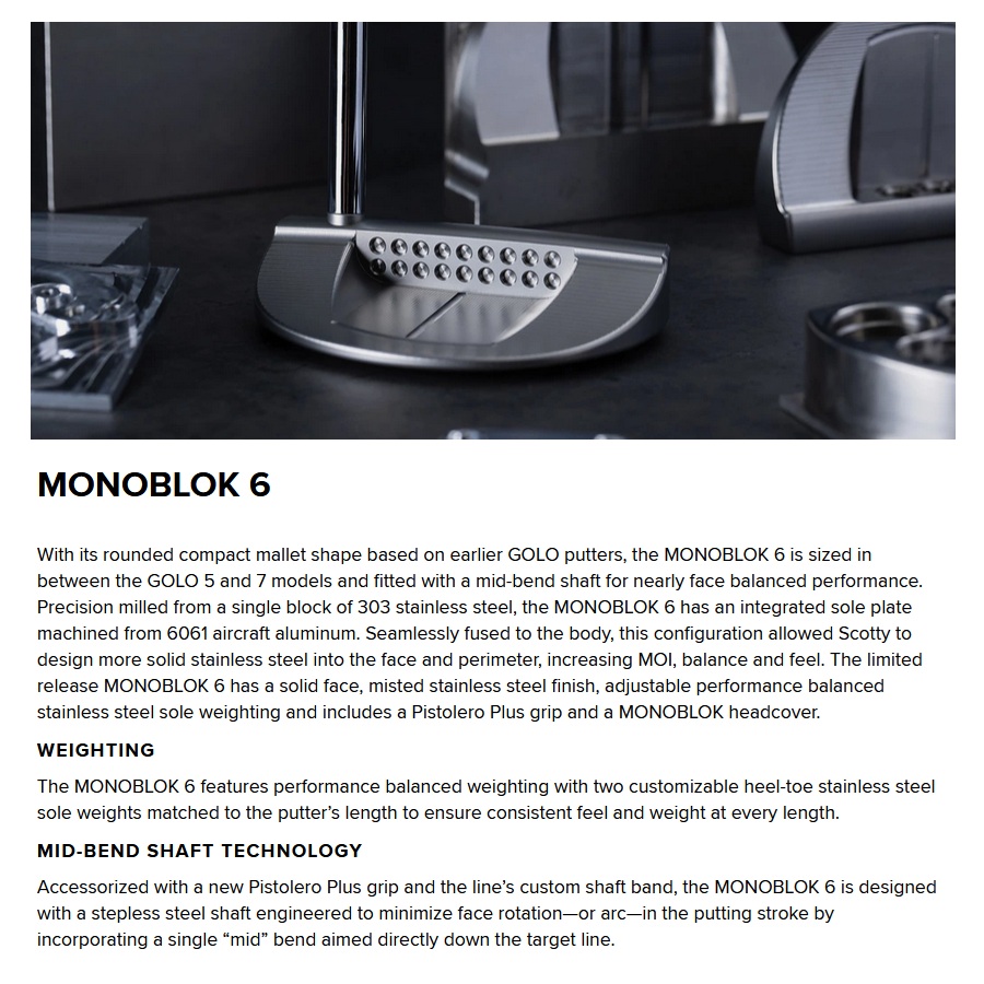 日本仕様 スコッティキャメロン 限定 2022 MONOBLOK 6 モノブロック6